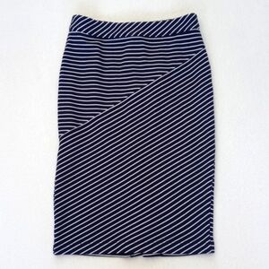 Banana Republic Rayon Blend Navy & White Striped Pencil Skirt / Wiggle Skirt 0P